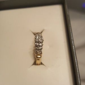Womans size 7 diamond and Gold Ring